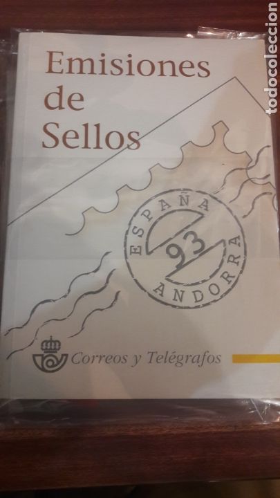 Sellos: 1993 &Aacute;LBUM CARPETA Espa&ntilde;a F.N.M.T a&ntilde;o completo Espa&ntilde;a y Andorra tirada corta