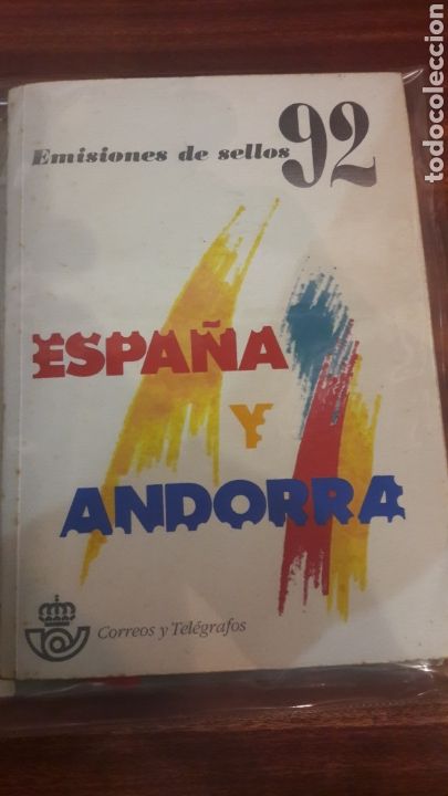 Sellos: 1992 &Aacute;LBUM CARPETA Espa&ntilde;a Andorra Fnmt blister a&ntilde;o completo tirada corta FILATELIA COLISEVM
