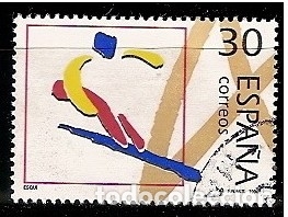 Sellos: ESPA&Ntilde;A 1999 - MEDALLAS ESPA&Ntilde;OLAS DE BRONCE - SKI - EDIFIL N&ordm; 3420 USADO