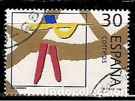 Sellos: ESPA&Ntilde;A 1999 - MEDALLAS ESPA&Ntilde;OLAS DE BRONCE - TIRO - EDIFIL N&ordm; 3425 USADO