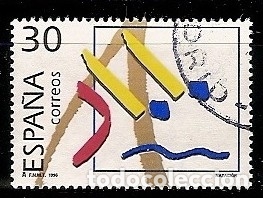 Sellos: ESPA&Ntilde;A 1999 - MEDALLAS ESPA&Ntilde;OLAS DE BRONCE - NATACION - EDIFIL N&ordm; 3422 USADO