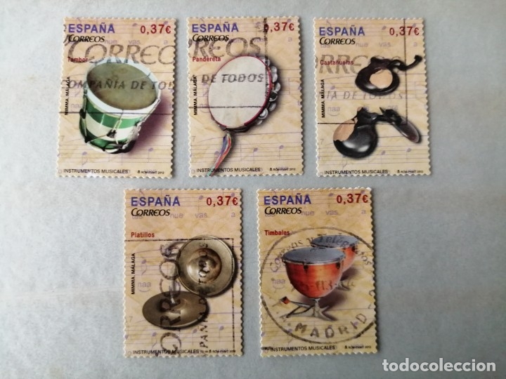 Stamps: EDIFIL 4781 A 4785 - A&Ntilde;O 2013 - SERIE: INSTRUMENTOS MUSICALES.