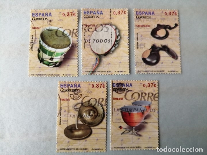 Stamps: EDIFIL 4781 A 4785 - A&Ntilde;O 2013 - SERIE: INSTRUMENTOS MUSICALES.