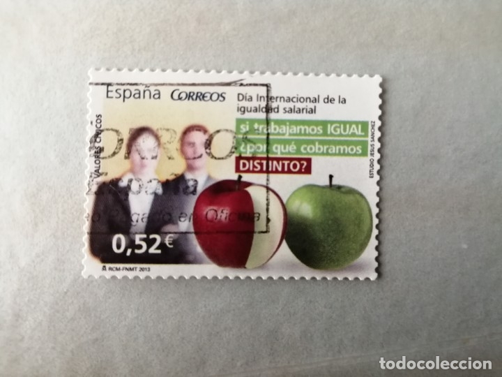 Stamps: EDIFIL 4776,A&Ntilde;O 2013, DIA INTERNACIONAL DE LA IGUALDAD SALARIAL. DE LA SERIE: VALORES C&Iacute;VICOS.