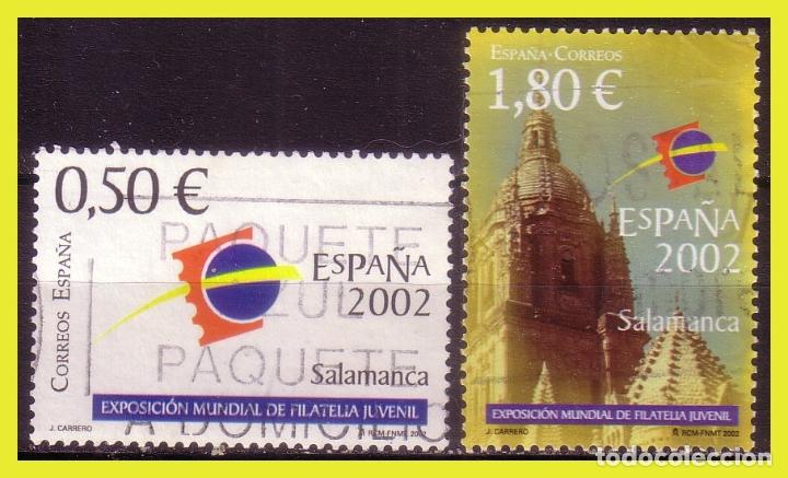 Briefmarken: 2002 Expos. Mundial de filatelia juvenil, EDIFIL n&ordm; 3877 y SH3878 (o)