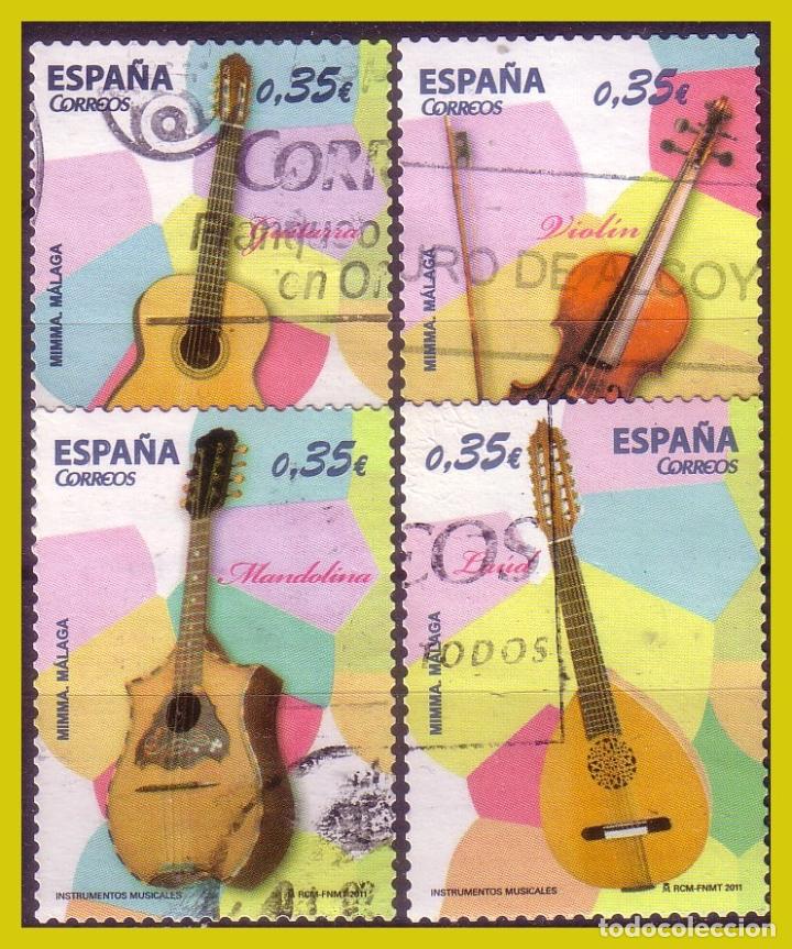 Briefmarken: 2011 Instrumentos musicales, EDIFIL n&ordm; 4628 a 4631 (o)