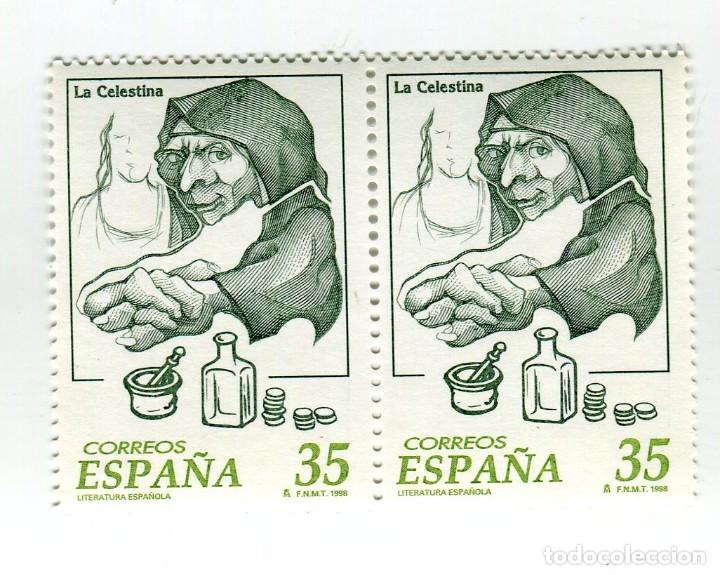 Sellos: LA CELESTINA LITERATURA ESPA&Ntilde;OLA 1998 LOTE DE 2 UNIDADES NUEVO