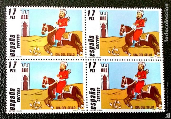 Sellos: Espa&ntilde;a. 2774 D&iacute;a del Sello, en bloque de cuatro. 1984. Sellos nuevos y numeraci&oacute;n Edifil