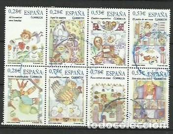 Briefmarken: A&Ntilde;O 2005.- CANCIONES Y CUENTOS POPULARES.-EDIFIL 4154 A-H