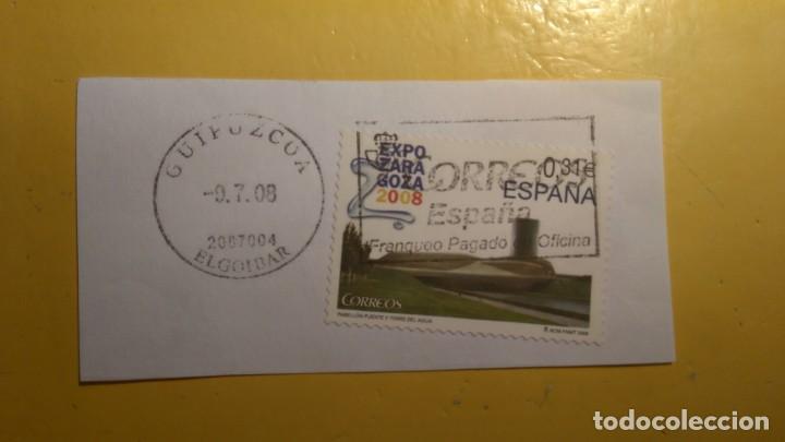 Briefmarken: RODILLO - ELGOIBAR 2008 - EDIFIL, EXPOZARAGOZA - PABELL&Oacute;N PUENTE Y TORRE DEL AGUA.