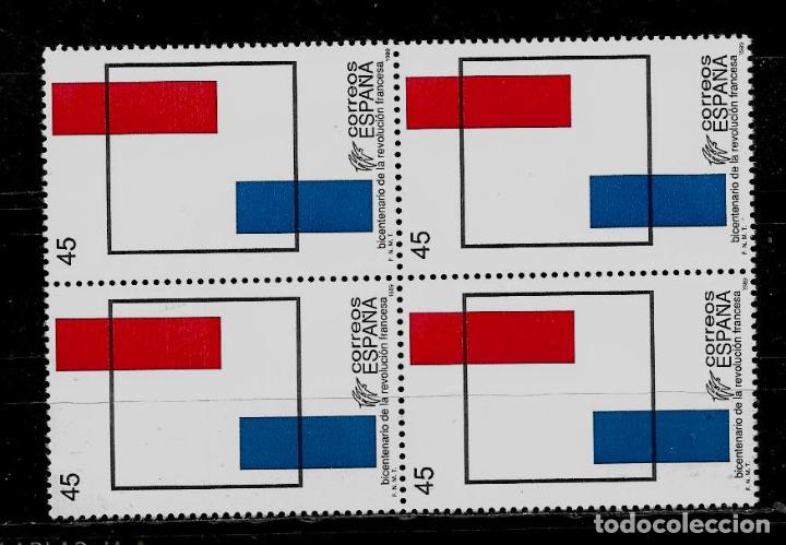 Sellos: JUAN CARLOS I - EDIFIL 2988 - 1989 - BICENTENARIO DE LA REVOLUCION FRANCESA - BLOQUE DE CUATRO