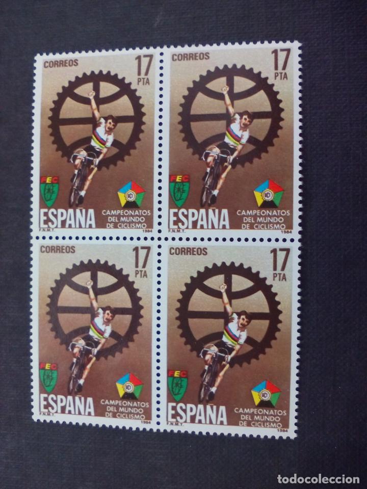 Sellos: BLOQUE DE 4 SELLOS NUEVOS. CAMPEONATO DEL MUNDO DE CICLISMO. 1984. CORREOS ESPA&Ntilde;A