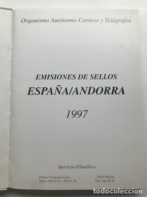Sellos: Libro oficial de correos año 1997 con la emision de sellos de España y Andorra - Foto 2 - 212010936