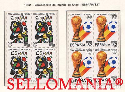 Sellos: 1982 MUNDIAL FUTBOL ESPA&Ntilde;A 82 FOOTBALL CUP EDIFIL 2644 / 45 ** MNH B4 TC21455