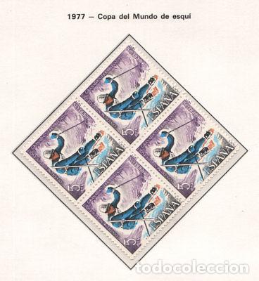 Sellos: 1977 COPA DEL MUNDO DE ESQUI GRANADA SKI SPORT WINTER 2408 ** MNH B4 TC21531