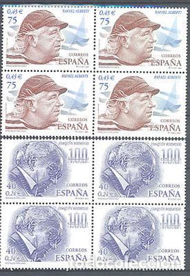 Sellos: 2001 PERSONAJES JOAQUIN RODRIGO RAFAEL ALBERTI EDIFIL 3783/84 ** MNH B4 TC12442