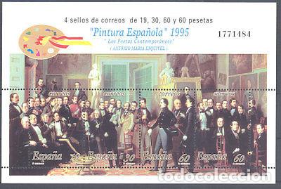 Francobolli: 1995 PINTURA ESPA&Ntilde;OLA ANTONIO MARIA ESQUIVEL EDIFIL 3401 ** MNH HB TC12303