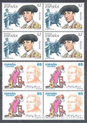 Sellos: 1997 PERSONAJES MANOLETE Y CHARLIE RIVEL EDIFIL 3488/89 ** MNH B4 TC12332