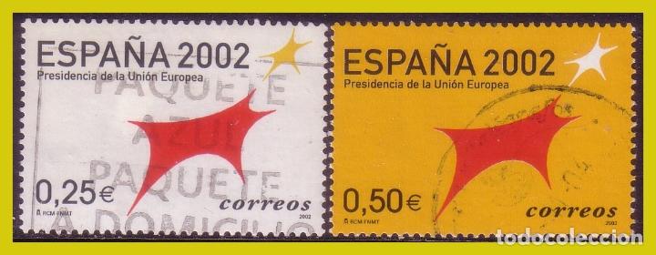 Selos: 2002 Presidencia de la UE, EDIFIL n&ordm; 3865 y 3866 (o)