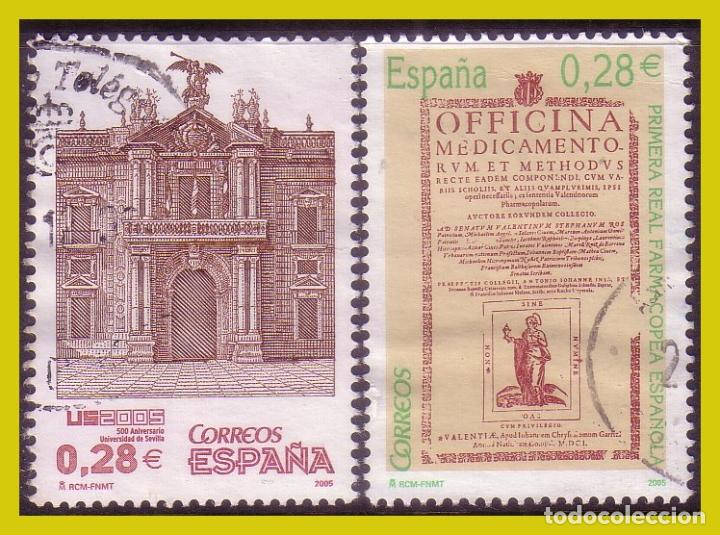 Briefmarken: 2005 CENTENARIOS Universidad de Sevilla y Officina Medicamentorum, EDIFIL n&ordm; 4152 y 4153 (o)