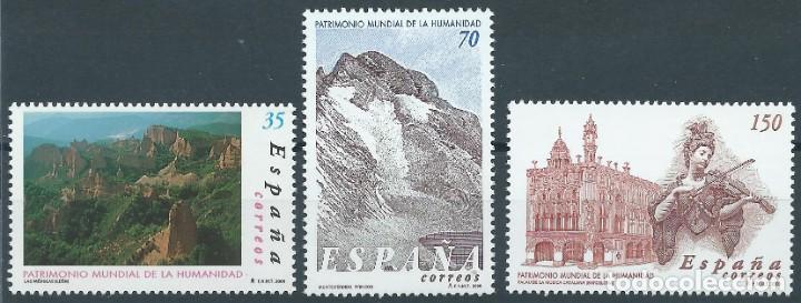 Sellos: 2000. EDIFIL 3729/31**MNH. PATRIMONIO MUNDIAL DE LA HUMANIDAD.
