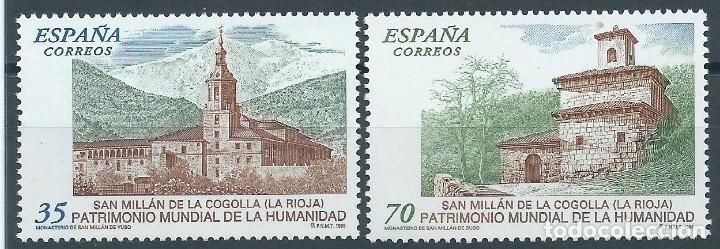 Sellos: 1999. EDIFIL 3662/3**MNH. PATRIMONIO MUNDIAL DE LA HUMANIDAD. SAN MILL&Aacute;N DE LA COGOLLA (LA RIOJA)
