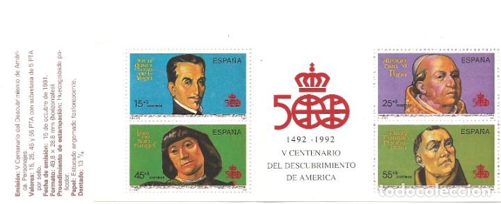 Sellos: Sellos de España Año 1991 V Centenario America Carnet , sellos nuevos - Foto 1 - 218518686