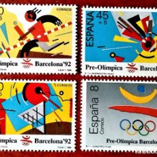 Selos: ESPAÑA. 2963/66 SERIE PRE-OLÍMPICA: LOGO, ATLETISMO, BADMINTON, BALONCESTO. 1988. SELLOS NUEVOS Y NU. Lote 220692791