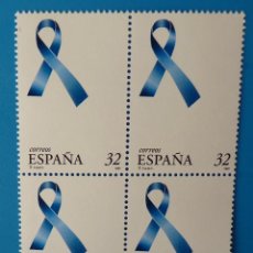 Selos: ESPAÑA 1997 EDIFIL 3501 LAZO AZUL MNH BLOQUE DE 4. Lote 222520147