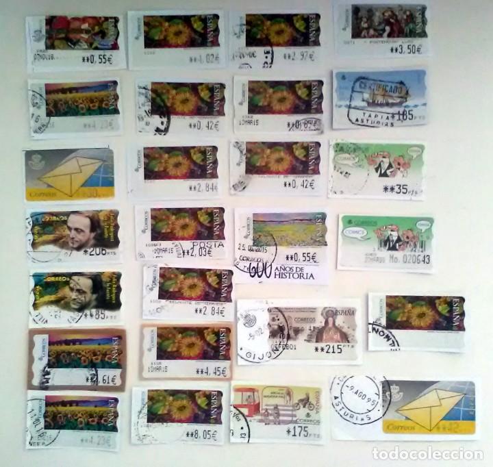 Stamps: LOTE 26 SELLOS ATM ESPA&Ntilde;A, USADOS