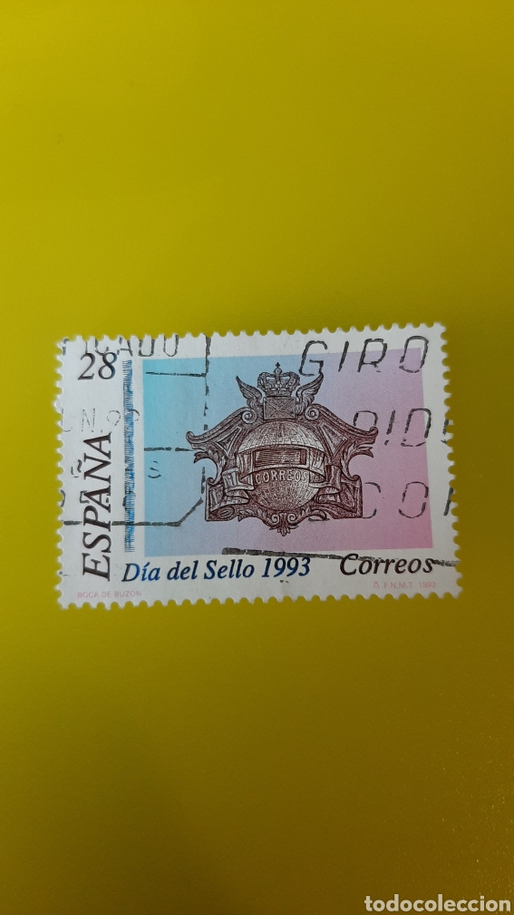 Selos: GIRO POSTAL MATASELLO EDIFIL 3243 USADO LUJO ESPAÑA 1993 DÍA SELLO BUZÓN FILATELIA COLISEVM