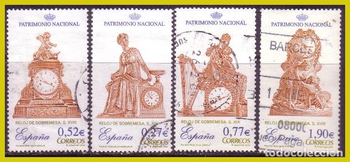 Briefmarken: 2004 Patrimonio Nacional, Relojes, EDIFIL n&ordm; SH 4071 A, B, C y D (o)