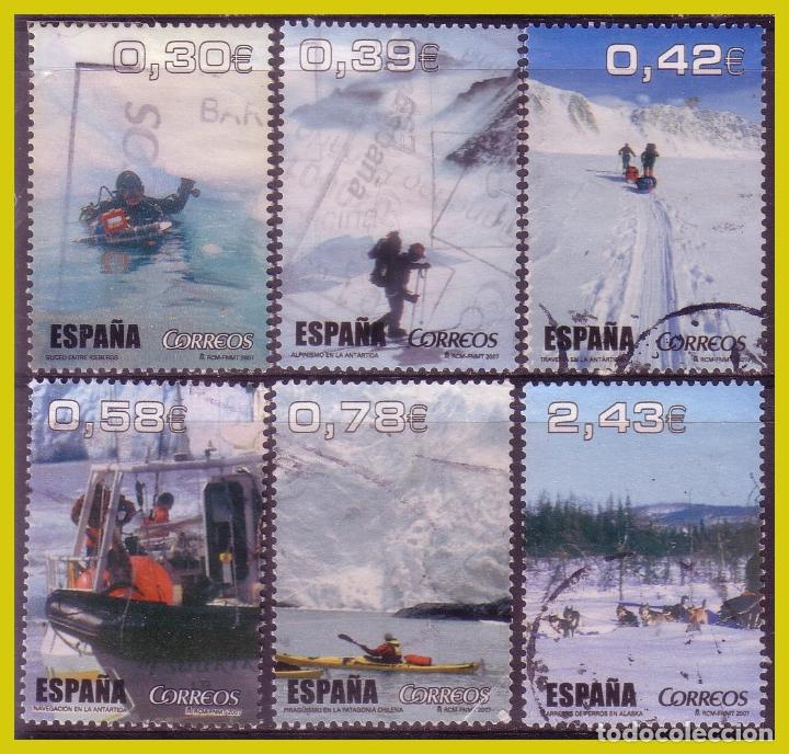 Briefmarken: 2007 Deportes, Al Filo de lo Imposible, EDIFIL n&ordm; SH 4345 A, B, C, D, E y F (o) completa