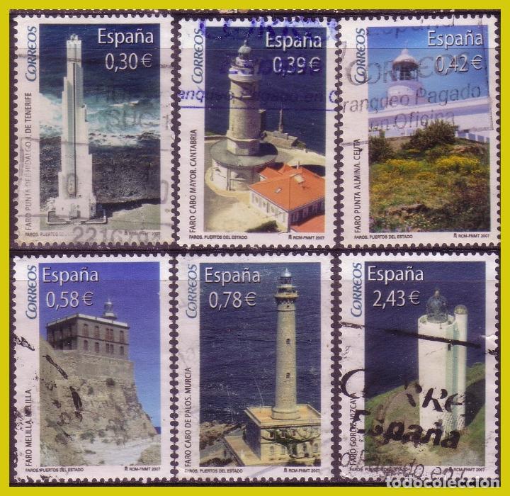 Briefmarken: 2007 Faros, EDIFIL n&ordm; SH 4348 A, B, C, D, E y F (o) completa