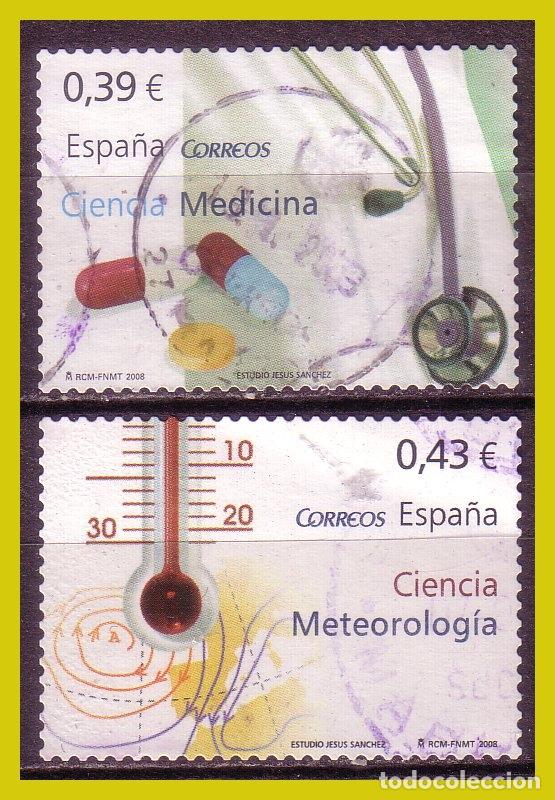 Stamps: 2008 Ciencia, Medicina y Meteorolog&iacute;a, EDIFIL n&ordm; 4384 y 4385 (o)