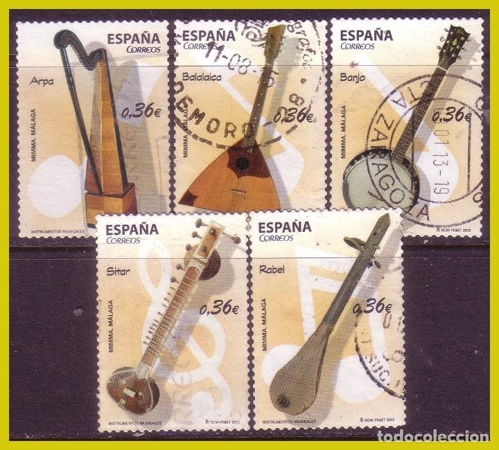 Briefmarken: 2012 Instrumentos musicales, EDIFIL n&ordm; 4710 a 4714 (o)
