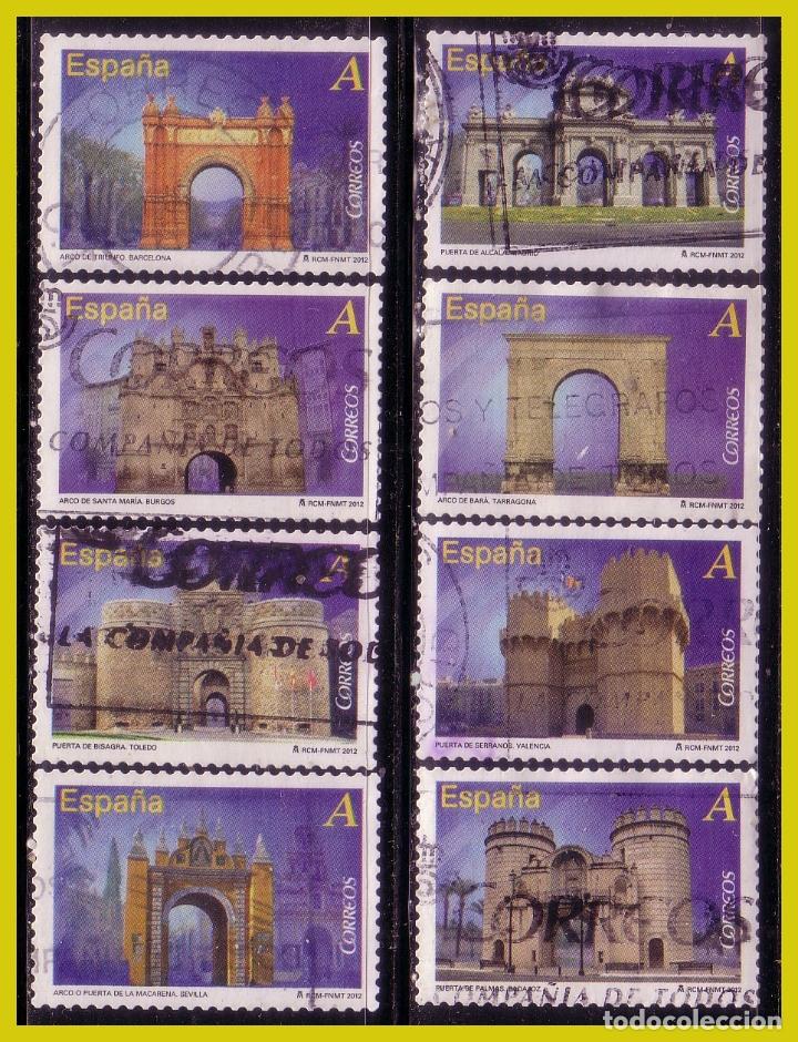 Briefmarken: 2011 Arcos y Puertas Monumentales, EDIFIL n&ordm; 4681 a 4688 (o) completa