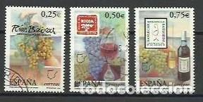 Briefmarken: A&Ntilde;O 2002.-SERIE VINOS CON DENOMINACI&Oacute;N DE ORIGEN.-N&ordm; EDIFIL 3909-11.-COMPLETA