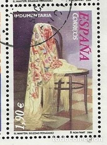 Sellos: ESPA&Ntilde;A 2004 - INDUMENTARIA - EL MANTON - EDIFIL N&ordm; 4076D - USADO