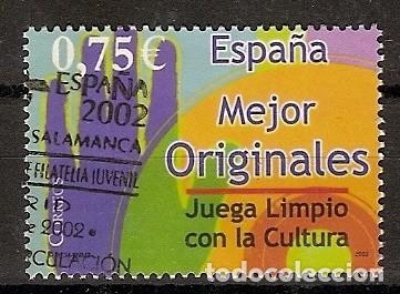 Sellos: ESPA&Ntilde;A 2002 - EXPO MUNDIAL JUVENIL FILATELIA ESPA&Ntilde;A 2002 - EDIFIL N&ordm; 3949 - USADO - PROVIENE DE HB