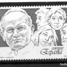 Selos: ESPAÑA / SPAIN / AÑO 1989 EDIFIL NR. 3022 NUEVO PAPA Y JUVENTUD. Lote 242397380