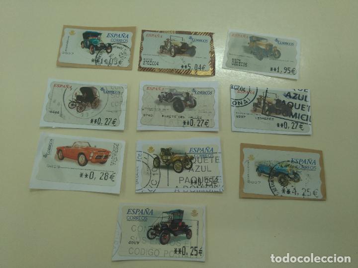 Briefmarken: LOTE DE 10 SELLOS USADOS ADHESIVOS, COCHES ANTIGUOS O CL&Aacute;SICOS STAMPS