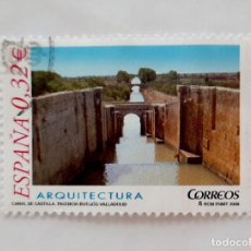 Sellos: SELLO ESPAÑA 2009 0,32€ EDIFIL 4506 ARQUITECTURA CANAL DE CASTILLA PALENCIA BURGOS VALLADOLID SPAIN