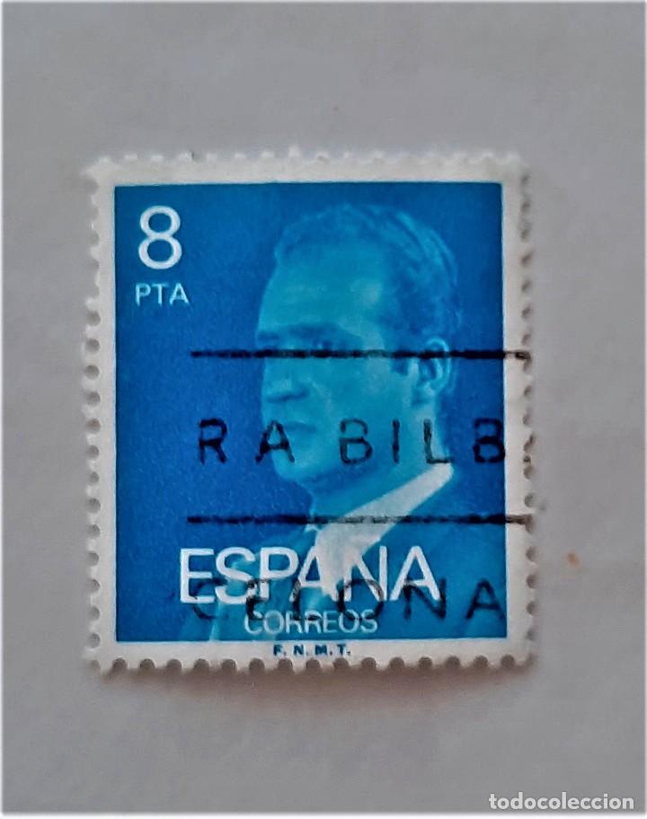 Sellos: Edifil 2393 sello usado 8 PTA Serie Basica Rey Juan Carlos España 1977 - Foto 1 - 264100000
