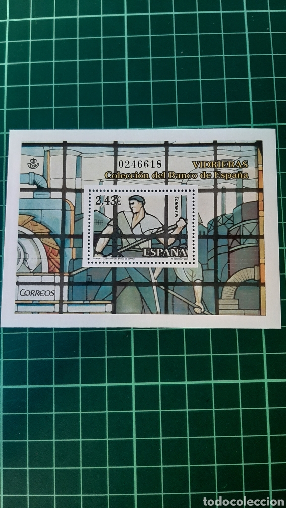 Briefmarken: SOLICITA HOJA BLOQUE NUEVO O USADA EDIFIL 4359 VIDRIERAS BANCO ESPA&Ntilde;A FILATELIA COLISEVM