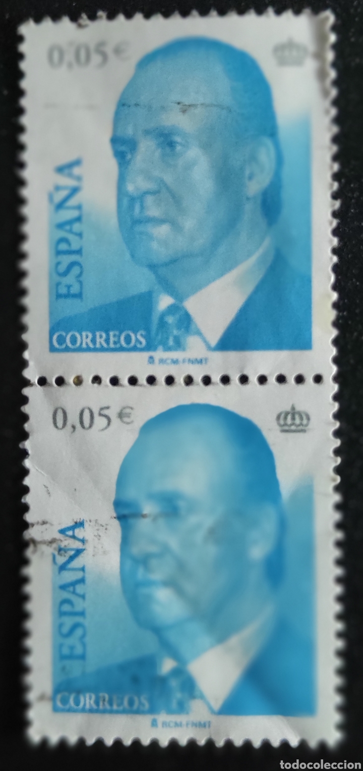 Stamps: Sellos usados de 5 c&eacute;ntimos Serie b&aacute;sica Edifil 3858