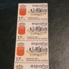 Sellos: 1984 EDIFIL 2742. ESTATUTOS DE AUTONOMÍA - MADRID.. TIRA DE 4. Lote 292309043