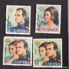 Sellos: ESPAÑA, 1975, DON JUAN CARLOS Y DOÑA SOFIA, REYES DE ESPAÑA, EDIFIL 2302-2305, USADO, (LOTE AW)