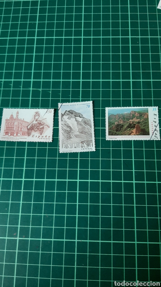 Briefmarken: PATRIMONIO MUNDIAL BIENES CULTURALES ESPA&Ntilde;OLES 2000 EDIFIL 3729/31 USADO LUJO M&Uacute;SICA PAISAJE
