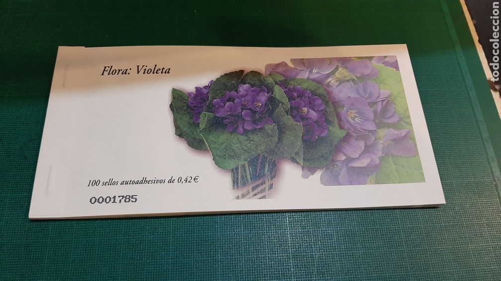 Francobolli: 100 SELLOS TACO COMPLETI EDIFIL 4307 FLORA VIOLETA ESPA&Ntilde;A 2007